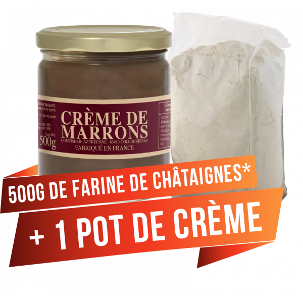 1 bocal de crème de 500g + 500g de farine de châtaignes